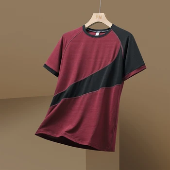 Hızlı Kuru Spor T Shirt Erkek 2022 Kısa Kollu Yaz Rahat Baskı Artı Büyük Boy 3XL En Tees SPOR Tshirt Giysileri