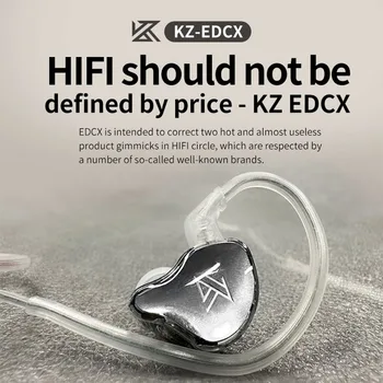 KZ EDCX Kulaklık Bas Kulakiçi Kulak Monitörü Kulaklık Dinamik Gürültü İptal Spor HİFİ Kulaklık 3.5 mm Fiş Stereo Kulaklık
