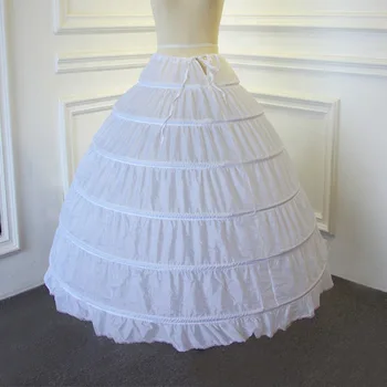 Hızlı kargo Sıcak satış 6 Çemberler Kabarık Etek Jüpon veya Petticoat düğün elbisesi gelin kıyafeti Artı boyutu 65 cm-110 cm