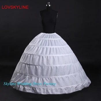 Hızlı kargo Sıcak satış 6 Çemberler Kabarık Etek Jüpon veya Petticoat düğün elbisesi gelin kıyafeti Artı boyutu 65 cm-110 cm 3