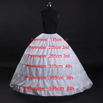 Hızlı kargo Sıcak satış 6 Çemberler Kabarık Etek Jüpon veya Petticoat düğün elbisesi gelin kıyafeti Artı boyutu 65 cm-110 cm 4