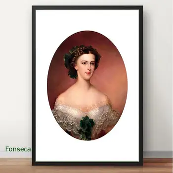 Bavyera Prenses Sissi Elisabeth Amalie Eugenie Poster Retro Klasik Tuval Boyama Duvar Sanatı Resimleri Ev Dekorasyon Hediye 2