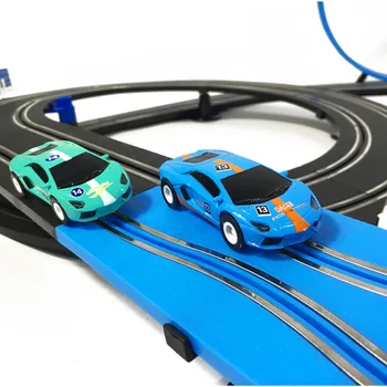 1: 64 Parça Yarış Oyuncak Elektrikli demiryolu rayı oyuncak seti Yarış Pisti Çift Uzaktan Kumanda Araba çocuk Oyuncakları Yuvası Araba doğum 5
