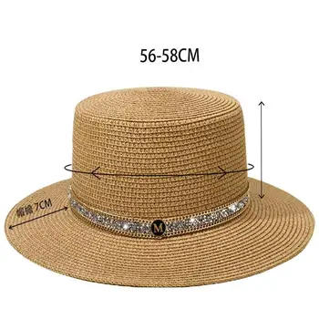 2022 Yeni yaz güneş şapkası Ayarlanabilir güneş şapkası Geniş Kenarlı Moda Büyük Ağız Güneş protectionCap Plaj Seyahat Vizör Hasır Şapkalar