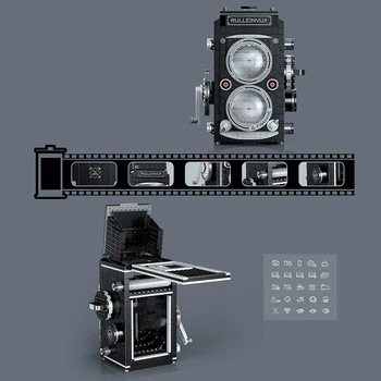 622 Adet Retro SLR Kamera Modeli dijital kamera Yapı Taşları DIY İnşaat Seti Çocuklar İçin Eğitici Oyuncaklar doğum günü hediyesi