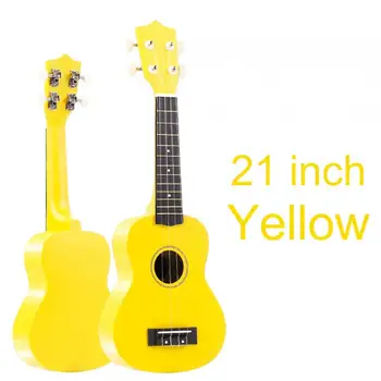 21 İnç Ukulele Soprano Karbon Fiber Renkli Akustik 4 Strings Hawaii Gitar Enstrüman için Çocuk ve Müzik Acemi