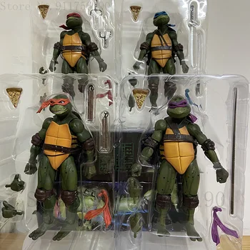 NECA Kaplumbağalar Şekil Raphael Michelangelo Donatello Leonardo Film Baskı Krang Heykelcik Koleksiyon Model Oyuncaklar 18 CM 0