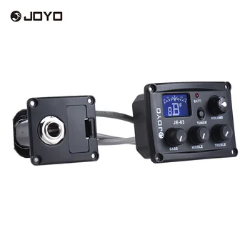 JOYO Yeni Varış JE-63 Ukulele Ukelele Ukenin Piezo Pickup Preamp Sistemi 3-Band EQ Ekolayzer lcd Ekran Tuning Fonksiyonu ile 2