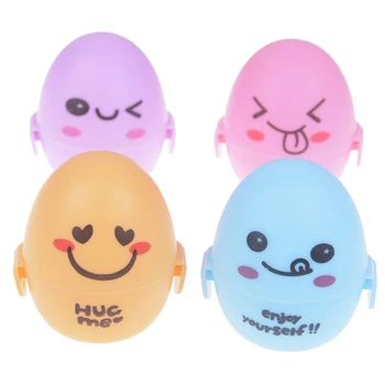 1 adet Plastik Yumurta Tutucu Oyuncak Yumurta Kutusu Yuvarlak Kutular Yumurta Saklama Kabı Şeker Kutusu Hediye Parti Malzemeleri