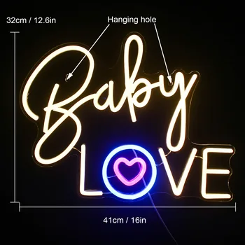 Bebek aşk Neon ışık parti düğün itirafı önerisi dekor ışık duvar romantik kişilik duvar dekorasyon Neon led ışık