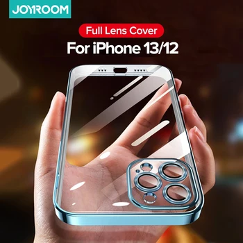 Joyroom Kaplama iPhone için kılıf 14 13 12 Pro Max Tam Lens Kapağı Darbeye Dayanıklı Yumuşak TPU Cep telefonu Kılıfı iPhone 14 Pro Max