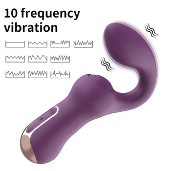 10 Hızları Güçlü Yapay Penis Vibratör AV Sihirli Değnek Seks Oyuncakları Kadınlar için Çift G Noktası Masaj Klitoris Stimülatörü Ürünleri Yetişkin 18