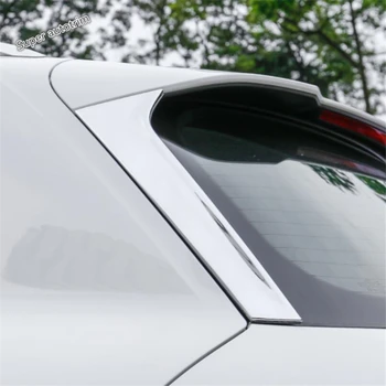 Krom Araba Arka Pencere Yan Spoiler Kapak Trim Garnish Çerçeve Audi İçin Fit Q5 2018-2020 Karbon Fiber Dış Aksesuarlar 0