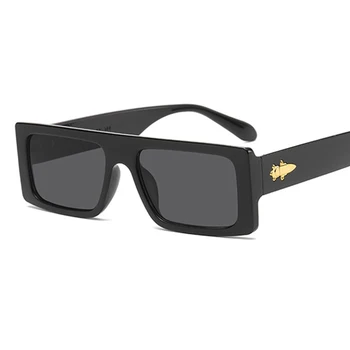Klasik erkek Dikdörtgen Güneş Gözlüğü Yeni Moda Küçük Marka Tasarımcısı Kadın Güneş Gözlüğü Retro Kare Shades Gözlük UV400