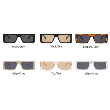 Klasik erkek Dikdörtgen Güneş Gözlüğü Yeni Moda Küçük Marka Tasarımcısı Kadın Güneş Gözlüğü Retro Kare Shades Gözlük UV400 4