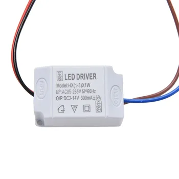 Aydınlatma elektronik transformatör LED Güç Kaynağı Sürücü Adaptörü 3X1W Basit AC 85V-265V DC 3-14V 300mA LED Şerit Sürücü 4