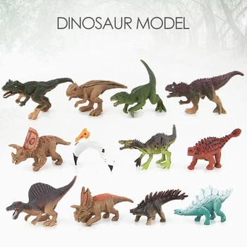 12 adet / grup Dinozor Rakamlar Çocuk Çocuk Oyuncakları Ejderha Modeli Hayvanlar Aksiyon ve oyuncak figürler Tyrannosaurus Oyuncaklar Hediye Koleksiyonu Sevgilisi
