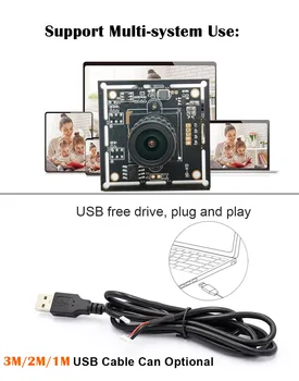 8MP HD 4 K CMOS IMX415 30FPS Kare Hızı İle 95 Derece USB Kamera Modülü MJPEG, YUY2 Mini USB Video Webcam 5