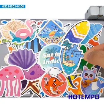 50/100 ADET Sevimli Deniz Yaşamı Komik Karikatür Hayvan su geçirmez etiket Çocuklar için Dizüstü Bilgisayarlar Bisiklet Motosiklet Araba telefonu laptop onarım istasyonu Çıkartmalar Oyuncak 3