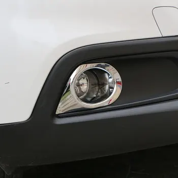 2 adet / takım Peugeot 2008-2019 için Krom Ön Sol Sağ Sis Lambası lamba çerçevesi Kapak Trim Dekorasyon Araba Styling