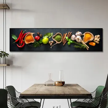 Tahıl Baharat Biber Gıda Tuval Sanat Boyama Mutfak Dekorasyon Posteri Baskılar Yemek odası Duvar Sanatı Resimleri ev sanat dekoru