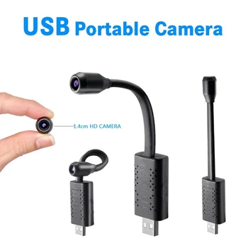U11 HD Mini USB Kamera 1080P Taşınabilir Kablosuz Küçük HD dadı kamerası Hareket Dedektif Küçük Gizli Kamera 360 Derece Ayarlanabilir