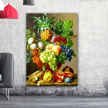 Meyve Elmas Boyama Statik Üzüm Karpuz Ananas 5D DIY Elmas Mozaik Taklidi Nakış Çapraz Dikiş Kiti Ev Dekor