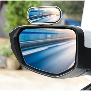 Araba dikiz aynası HD Cam Yardımcı Ayarlanabilir Rotasyon Park Yardımı Ayna Araba Kör Nokta Ayna 360 derece Geniş Açı 4