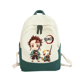 Anime iblis avcısı Okul Çantaları Kimetsu Hiçbir Yaiba Kamado sırt çantası Cosplay Öğrenci Küçük Taze Okul Çantası Seyahat Çantası