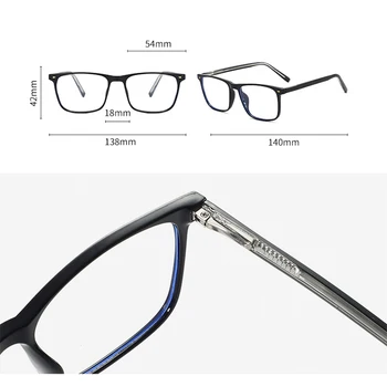Mavi ışık engelleme gözlük çerçevesi erkekler ve kadınlar için optik gözlük reçete Anti-Blue Ray tam jant plastik gözlük 4