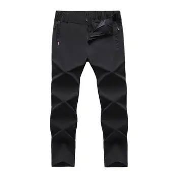 Büyük Boy erkek yazlık pantolonlar Artı Boyutu Buz İpek Streç Nefes Düz Bacak Pantolon 8XL Hızlı Kuru Elastik Bant Siyah Pantolon 0