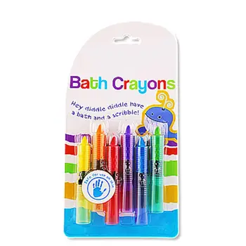 Banyo Zamanı Oyuncak Boya Kalemi-Çok Renkli, 6'lı Paket Banyo Oyuncak Çocuk Kalem Seti K1MA Mum Boya Sıcak 0