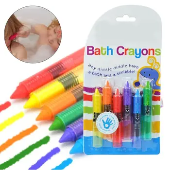 Banyo Zamanı Oyuncak Boya Kalemi-Çok Renkli, 6'lı Paket Banyo Oyuncak Çocuk Kalem Seti K1MA Mum Boya Sıcak 1
