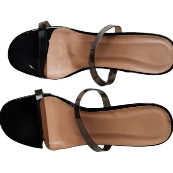 Yüksek Topuklu Kadın Şeffaf topuk sandalet Terlik Ayakkabı Kadın Yüksek Yeni Kadın Ayakkabı Kadın PVC Jöle Sandalet Açık Toed2021