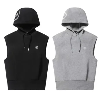 2022 Golf Giyim g4 Sonbahar / Kış erkek Golf yelek Rahat termal hoodie yelek kolsuz kapüşonlu üst kısa kollu açık spor