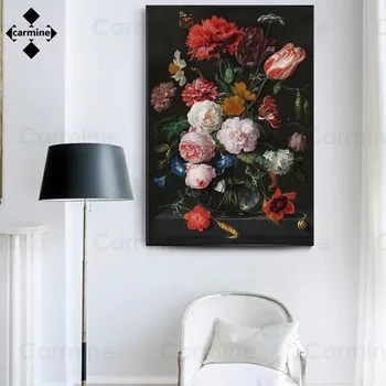 Tek Parça Çiçekler Yağlıboya Tuval Boyama Parlak Renkler Sanat Posterleri ve Baskı Posteri Ev İç Odası Dekor Yok Çerçeve 0