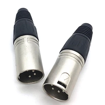1 adet Nikel kaplama 4-pin Canon Priz Erkek / dişi Mikrofon Ses Xlr Konektörü 3 p / 4 p / 5 p İletişim