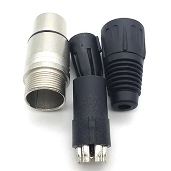 1 adet Nikel kaplama 4-pin Canon Priz Erkek / dişi Mikrofon Ses Xlr Konektörü 3 p / 4 p / 5 p İletişim 5
