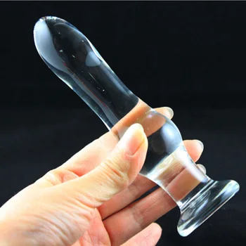 Cam Penis Anal Plug G-spot Stimülasyon Kristal Yapay Penis Mastürbasyon Flört Seks Oyuncak Kadın Erkek için