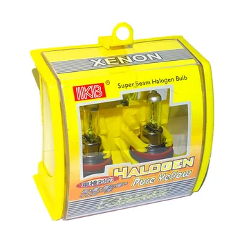 2 Adet H11 12V 55W XENON 3000K Sarı Kuvars Cam Araba Başkanı İşık Otomatik İşık Sis Lambası Otomobil kafa lambası ampulleri