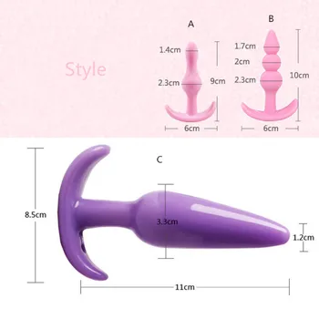 Anal Vibratör Butt Plug Vantuz prostat masaj aleti Topu Hiçbir Vibratör Masturbator Anal Yapay Penis Seks Oyuncakları Kadınlar için Silikon 1