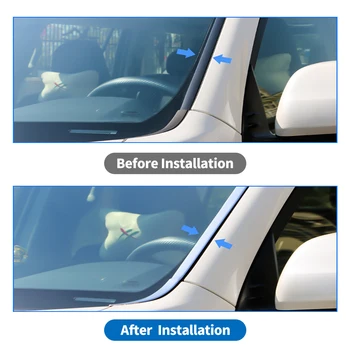 Geçerli 2012-2021 Toyota Land Cruiser Ön Cam Cam Vurgulamak Şerit Araba Pencere Trim Şerit Modifikasyonu 1