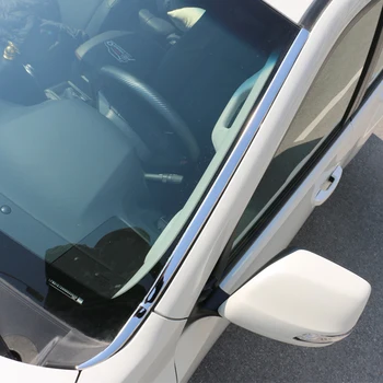 Geçerli 2012-2021 Toyota Land Cruiser Ön Cam Cam Vurgulamak Şerit Araba Pencere Trim Şerit Modifikasyonu 3