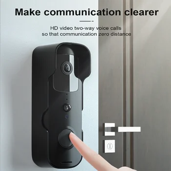 Tuya Akıllı Ev Video Kapı Zili WiFi Açık Kablosuz kapı zili Su Geçirmez Pil İnterkom Google Alexa hoparlörlü telefon Kamera 4