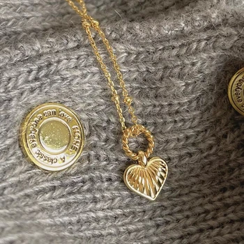 Silvology Gerçek 925 Ayar Gümüş Boncuk Zincir Havyar Büküm Kalp Kolye Kolye Kadınlar için Yuvarlak INS Tarzı Moda Güzel Takı 4