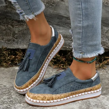 Kadın Ayakkabı Rahat Kadın Ayakkabı Loafer'lar Mokasen Düz Topuklu Slip-on Rahat Ofis Yalınayak Beyaz Ücretsiz Kargo