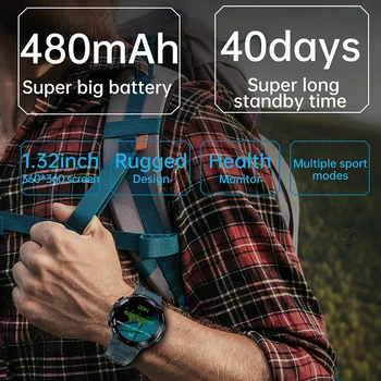 Erkekler akıllı saat GPS Açık Spor Spor Saatler Süper Uzun Bekleme Kol Saati Sağlık İzleme İzci Su Geçirmez Smartwatch 2