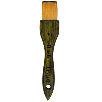 Bıaelk LF - 103 Sentetik Saç Bambu Saplı Suluboya Sanat Malzemeleri Sanatçı İçin Düz Hake Boya Fırçası