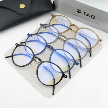 Yuvarlak gözlük çerçevesi erkekler TR90 L6541 Marka bilgisayar miyopi gözlük çerçeveleri kadınlar için optik gözlük çerçevesi gözlük gözlük