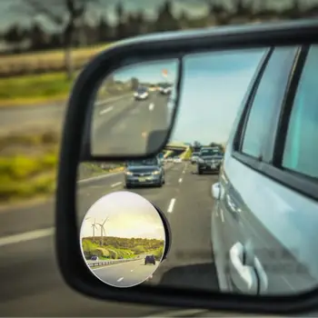 1/2 ADET Dikiz Aynası 360 Derece Ayarlanabilir Araba Kör Nokta Cam Ayna Yan Geniş Açı Otomatik Dikiz ayna Araba Aksesuar 3